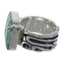 Turquoise Inlay Southwest Silver Ring Size 6-1/2 AX55612